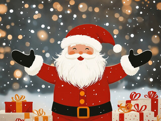 santa claus with gifts