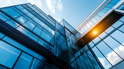 Obraz premium Modern data center building exterior architecture photo