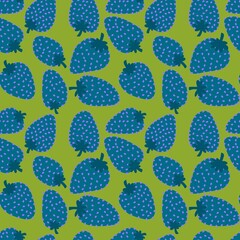 Summer fruit seamless strawberry berry pattern for wrapping paper and fabrics