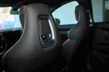 Discover the Stylish Car Interior with Premium Leather Seats for elegance and comfort
