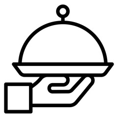 Gastronomy icon black line
