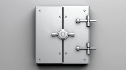 Explore the imposing door of a vintage safe, perfect for securing valuable items in a retail bank vault setting.