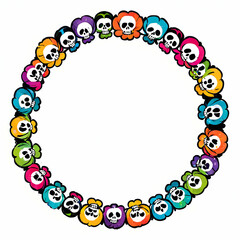Cute skull border