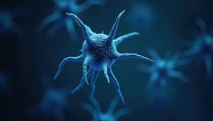 Neuronal Network Illustration in a Deep Sea of Thoughts