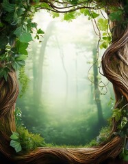 Mystical forest scene