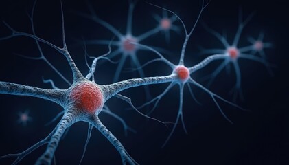Intricate Neural Network Against Dark Background