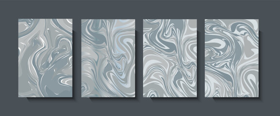 Liquid dynamic gradient Color waves geometric background .Fluid marble texture set and fluid acrylic painting on canvas.Designs for covers, presentations, invitations, flyers, annual reports, posters.