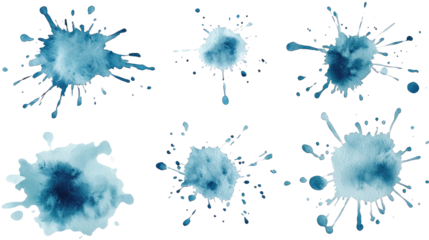 Blue Tones on Clear Background Generative AI