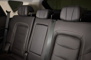 Car back seat with headrest and arm rest, a comfortable automotive fixture