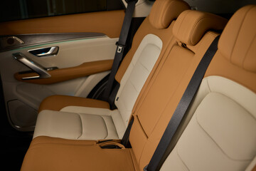Car back seat with headrest and arm rest, a comfortable automotive fixture