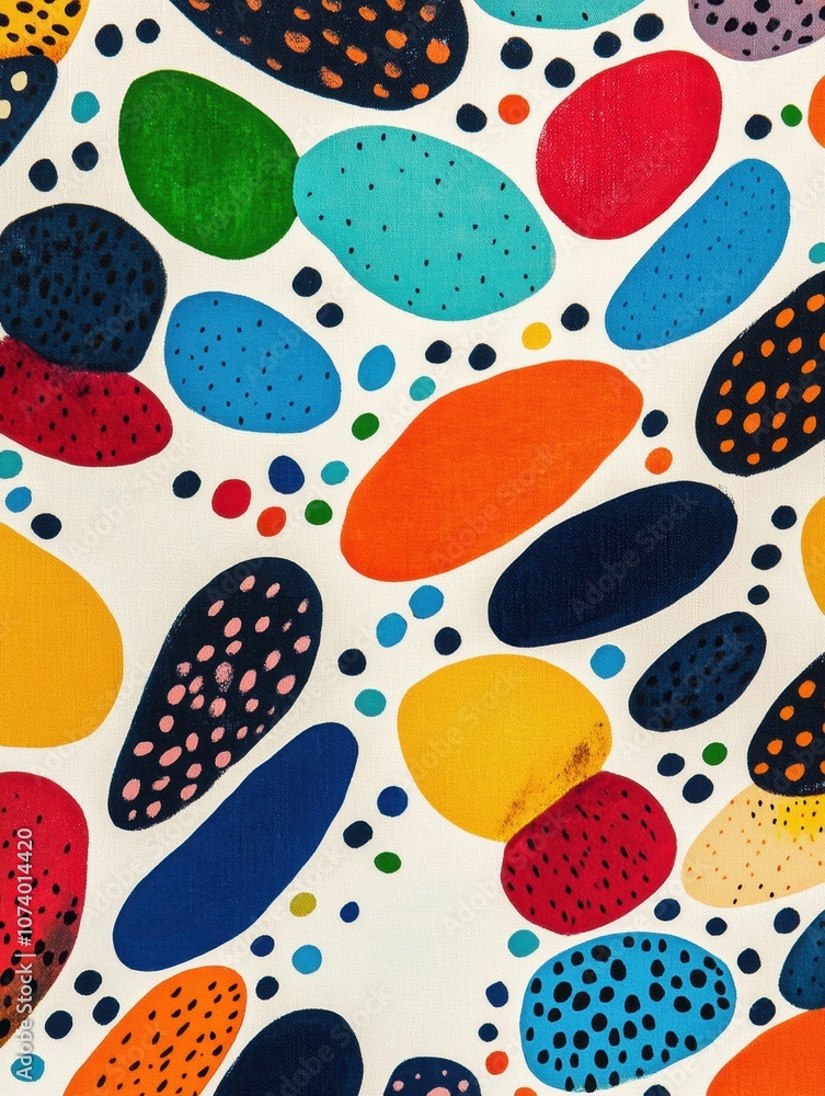 Poster an abstract design featuring vibrant beans, lentils, and seeds arranged dynamically to create a stri