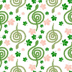 Summer animals seamless snake pattern for wrapping paper and new 2025 year