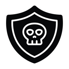 Simple Shield glyph icon. The icon can be used for websites, print templates, presentation templates, illustrations, etc