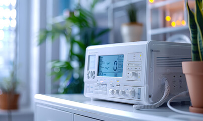 White device with a screen that says Heartbeat