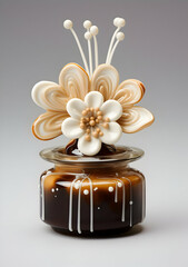 Chocolate flower. generative ai