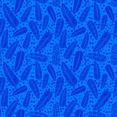 Abstract feathers seamless pattern for wrapping paper and fabrics and linens