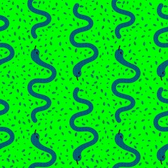 Summer animals seamless snake pattern for wrapping paper and new 2025 year