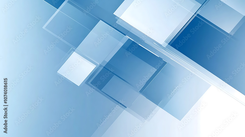 Leinwandbilder blue background with digital technology and blocks for a web banner, business presentation, or tech 