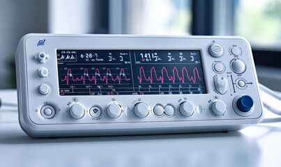 Obraz premium White device with a screen that says Heartbeat