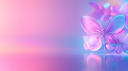 Holographic Butterfly Design: Iridescent Colors