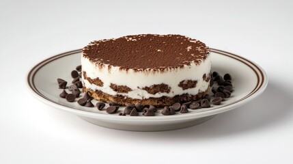 Delicious Layered Chocolate Cake on a Plate