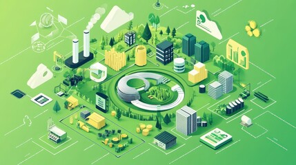 Sustainable City Illustration