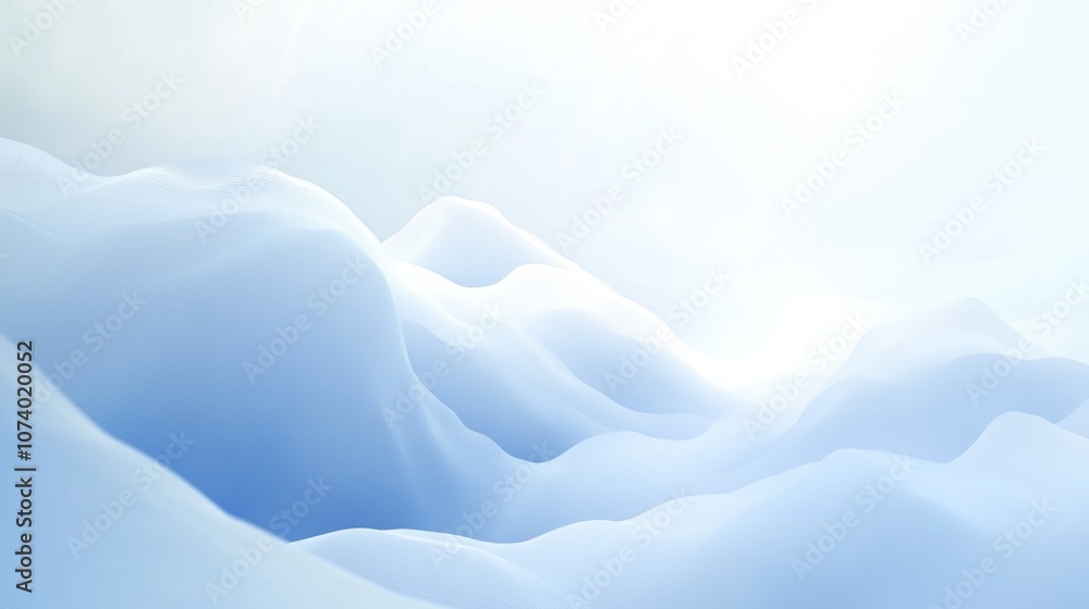 Aufkleber a soft gradient background blending white and blue creating a peaceful and imaginative atmosphere