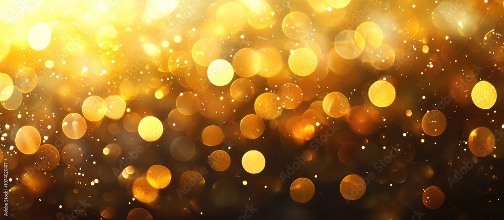 Poster golden lights abstract bokeh background chrismas lights bokeh