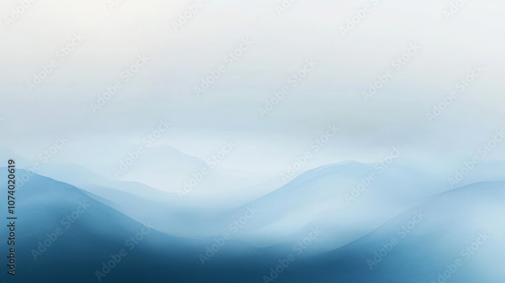 Aufkleber a soft gradient background blending white and blue creating a peaceful and imaginative atmosphere