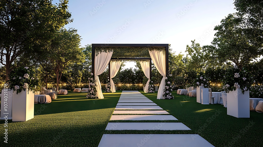 Poster create a chic and modern outdoor design with artificial grass carpet