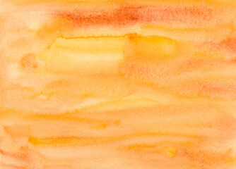 Watercolor beige and orange background. Abstract illustration for postcards, backgrounds, fabrics, posters. Autumn painting.