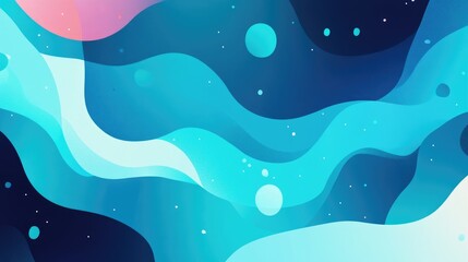 Creative Abstract Bioluminescence Background Illustration With Fuzzy Blue Teal And Aqua Shapes Featuring A Bokeh Effect