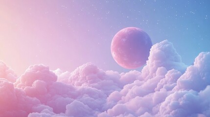 Obraz premium World Of Space And Planet Exploration Science Fiction Universe 3D Rendering Of Nebula Planet And Galaxy View In The Cosmos