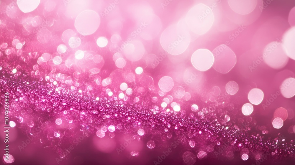 Poster pink glittery bokeh background with an abstract style
