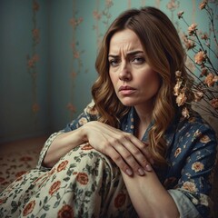 Fototapeta premium portrait of sad (depressed) woman
