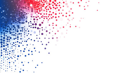Abstract red, white and blue vector background with flowing lines