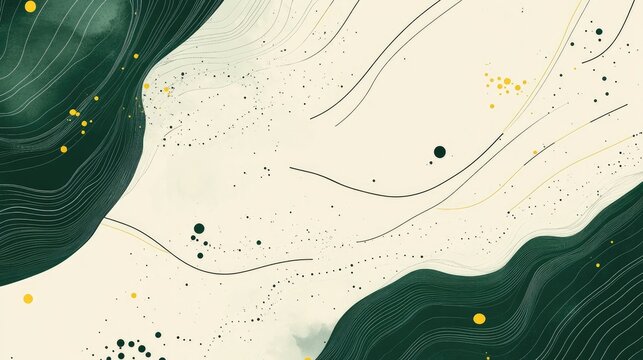 Modern Data Sheet Background Design With Streaks Patterns Lines And Dots In Dark Green On White For Technology Science And Business