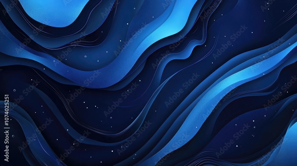 Poster blue background with subtle texture liquid like glossy surface with smooth velvet finish and dark cl