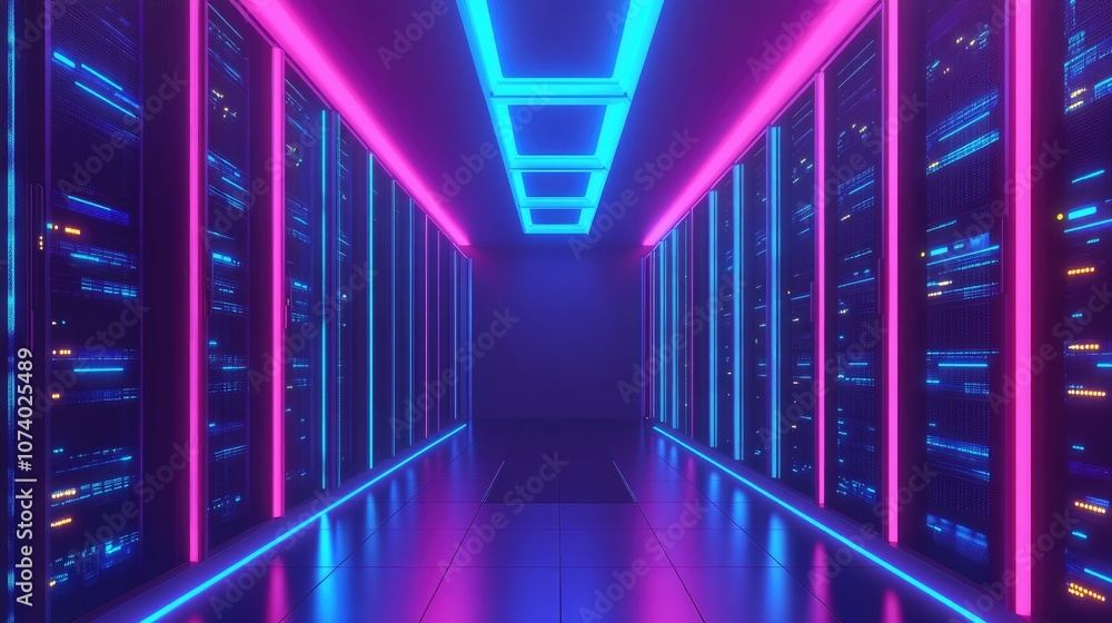 Aufkleber abstract technology background for future data center concept cloud server hosting and blue light of