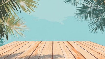 Tropical Beach Wood Deck Table Display Background Beach And Vacation Concept Background Summer Holiday Blurry Beach Background