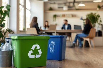 Recycling Bins in Office	