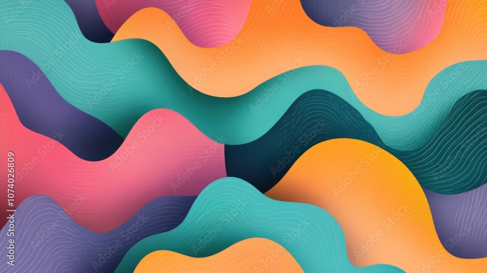 Poster Colorful Background Wallpaper With Shadow Lines And Textures Ideal For Desktop And Mobile Devices With Appealing Shapes