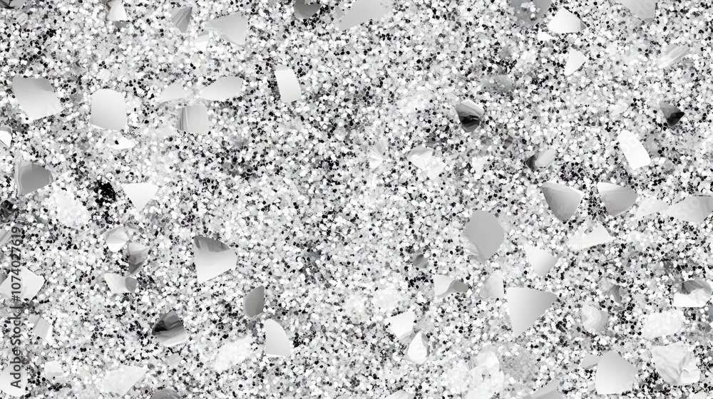 Poster silver glitter confetti texture pattern shiny silver polish with tiny sparkles sparkling surface pol