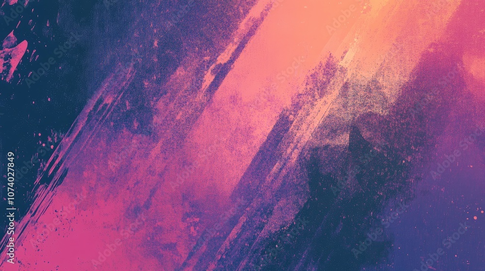 Poster Multicolored Noisy Background Abstract Grainy Texture Retro And Glitch Style Overlay Wide Format Background With Space For Text