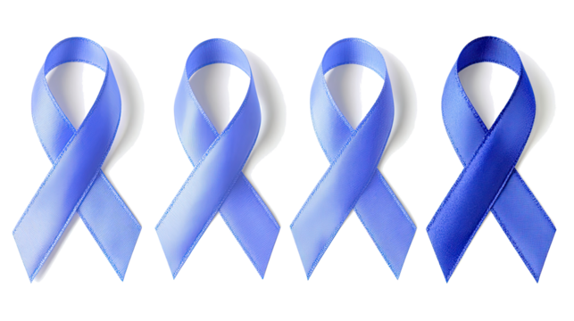 Blue Ribbons Supporting Various Causes Generative AI
