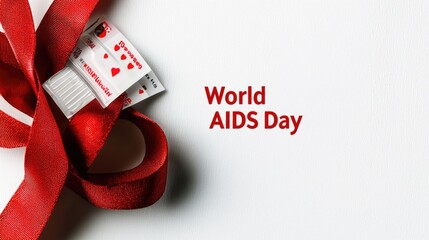 Universal solidarity: world AIDS day focusing on hiv awareness, testing and access to care, affected by the virus, and striving for a future free from aids through unity and action