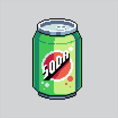 Pixel art illustration Soda. Pixelated Can of Soda. Can of Soda Drink Icon pixelated for the pixel art game and icon for website and video game. old school retro.