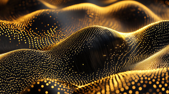 Luxurious golden texture shimmering gold particles overlay on metallic background
