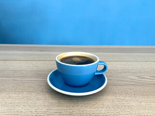 Blue coffee cup