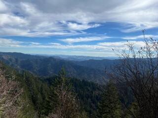 clouds in the mountains